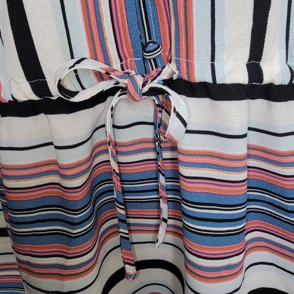 Lane Bryant long sleeve striped peplum top blouse 18/20 - Picture 5 of 8